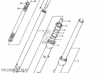 FRONT FORK - LS650F SAVAGE 1987 (H) USA (E03)