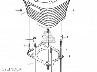 CYLINDER - LS650F SAVAGE 1988 (J) USA (E03)