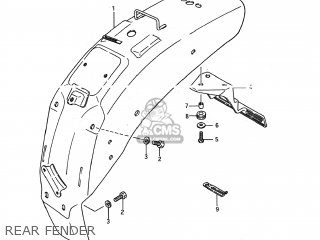 REAR FENDER - LS650F SAVAGE 1988 (J) USA (E03)