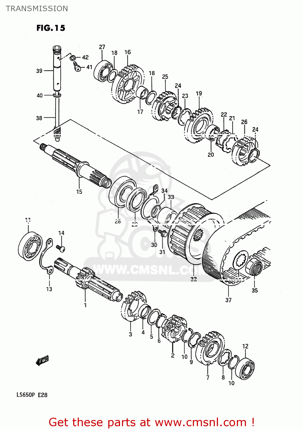 TRANSMISSION LS650F SAVAGE 1995 (S) USA (E03)