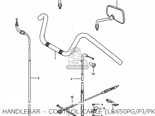 HANDLEBAR - CONTROL CABLE (LS650PG/PJ/PK/PL - LS650F SAVAGE 1995 (S) USA (E03)