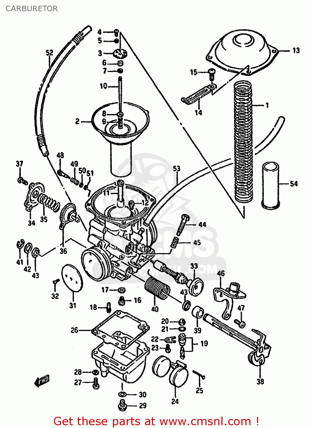 CARBURETOR LS650P 1986 (G) (E02 E04 E15 E16 E17 E18 E21 E22 E24 E25 E34 39)