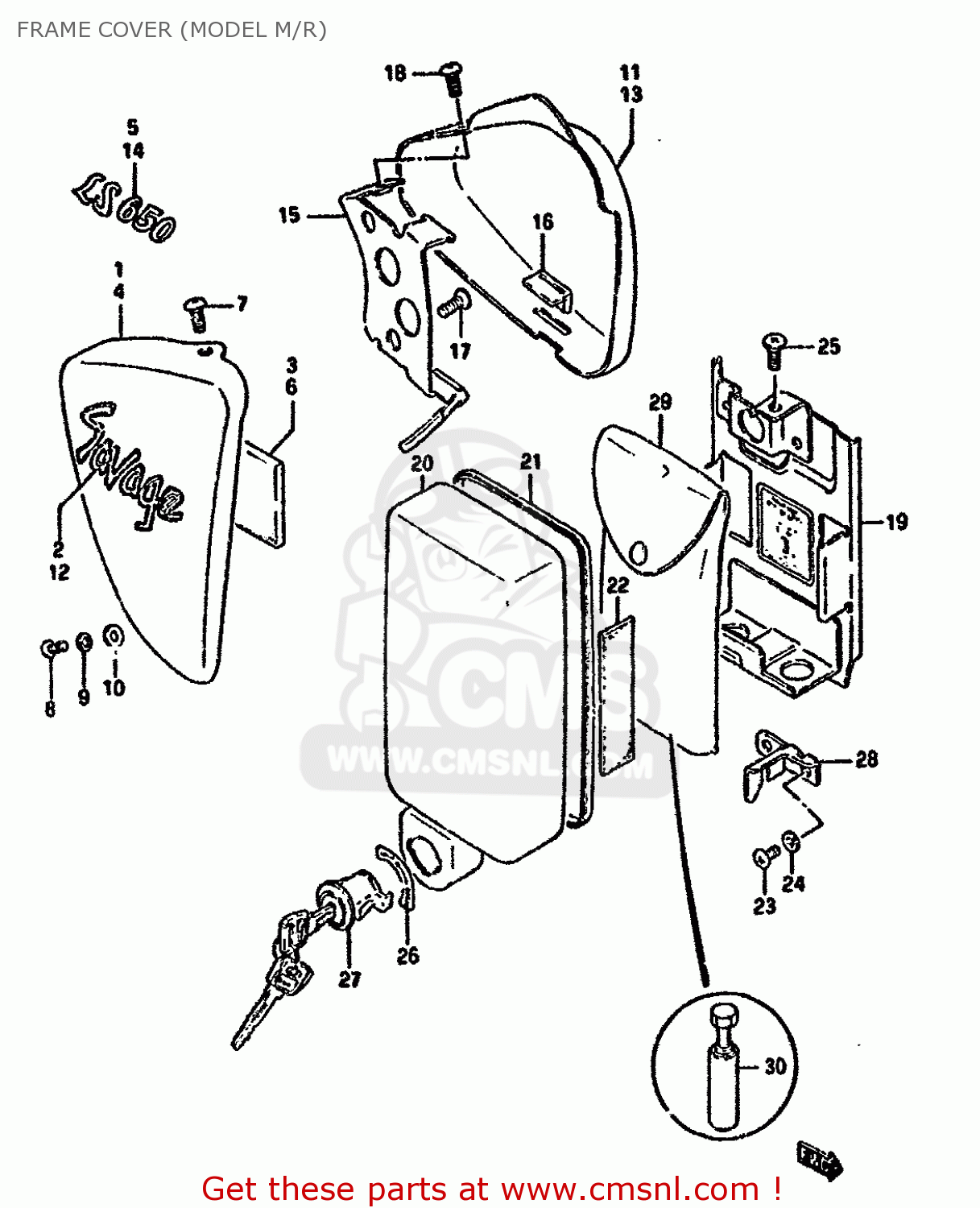FRAME COVER (MODEL M/R) LS650P 1986 (G) (E02 E04 E15 E16 E17 E18 E21 E22 E24 E25 E34 39)