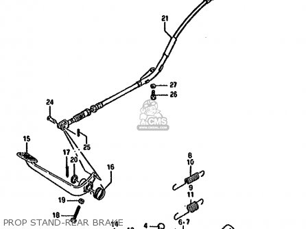 PROP STAND-REAR BRAKE - LS650P 1986 (G) (E02 E04 E15 E16 E17 E18 E21 E22 E24 E25 E34 39)