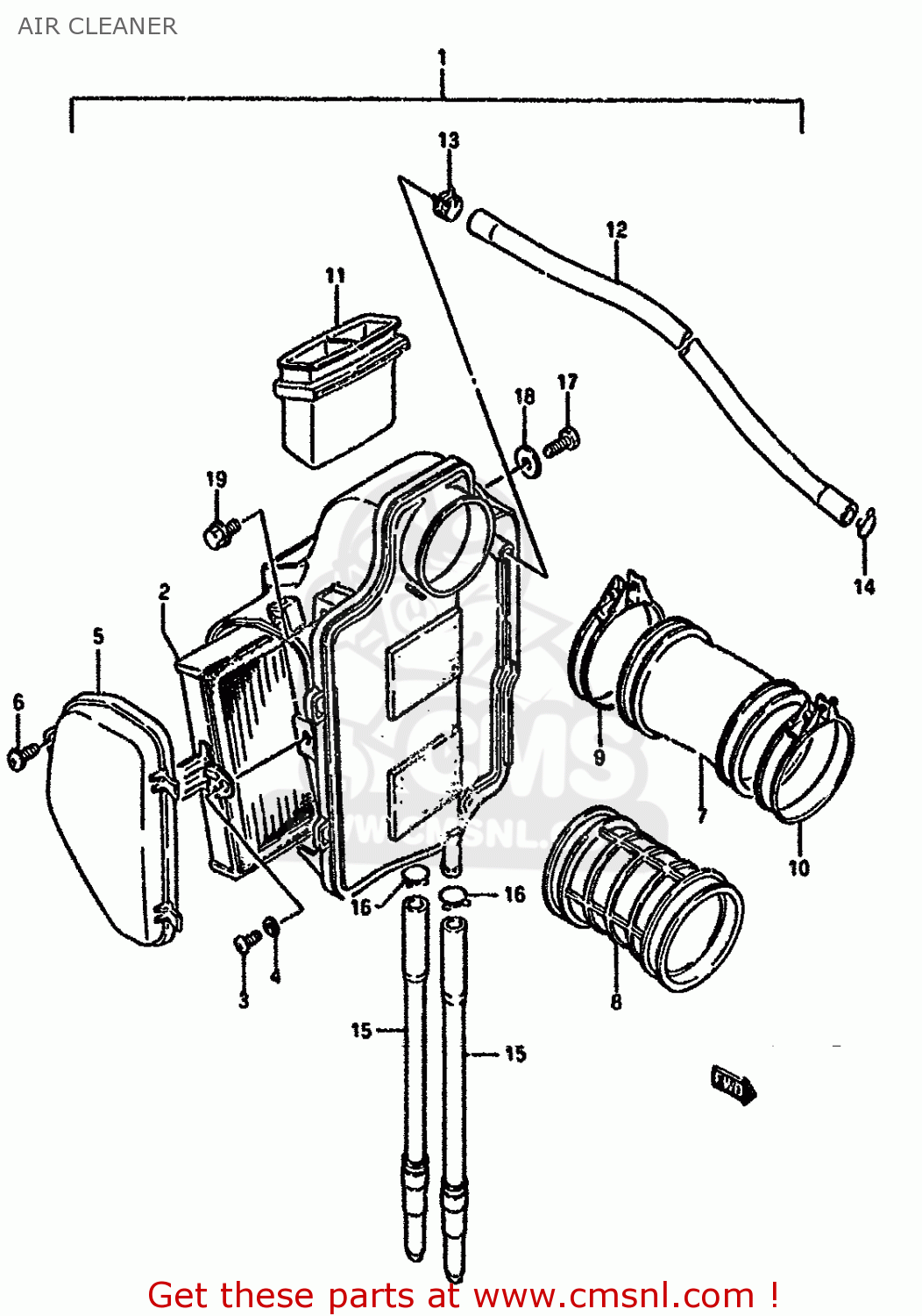AIR CLEANER LS650P 1988 (J) (E04 E18 E22 E34 E75 E77)