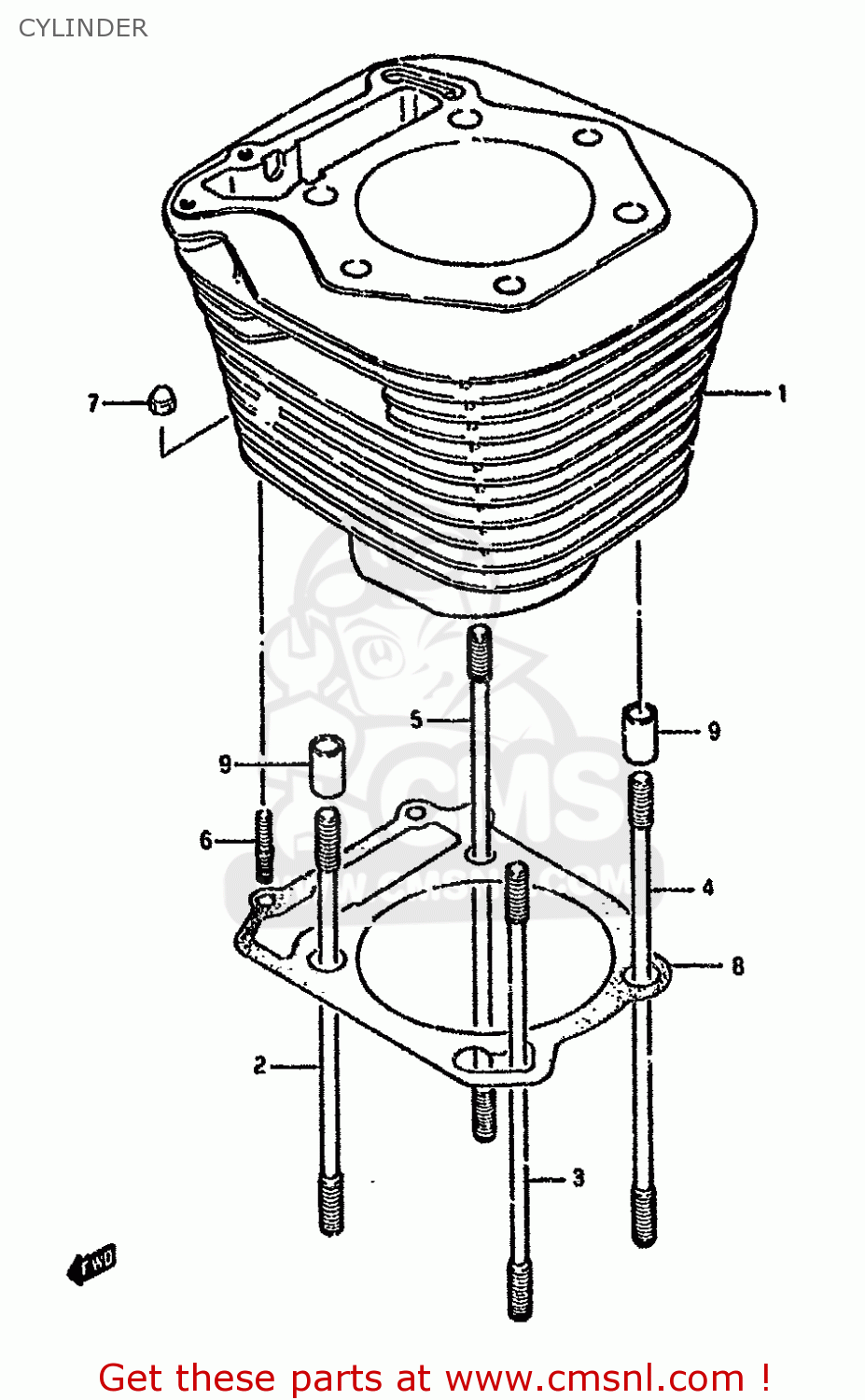 CYLINDER LS650P 1988 (J) (E04 E18 E22 E34 E75 E77)