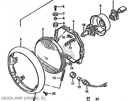 HEADLAMP (MODEL R) - LS650P 1988 (J) (E04 E18 E22 E34 E75 E77)