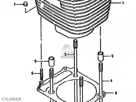 CYLINDER - LS650P 1989 (K) (E01 E02 E04 E15 E16 E17 E18 E21 22 24 25 34 39)