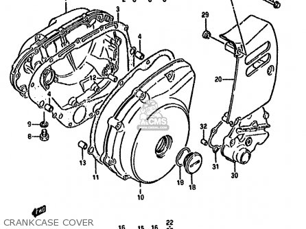 CRANKCASE COVER - LS650P 1990 (L) (E24)
