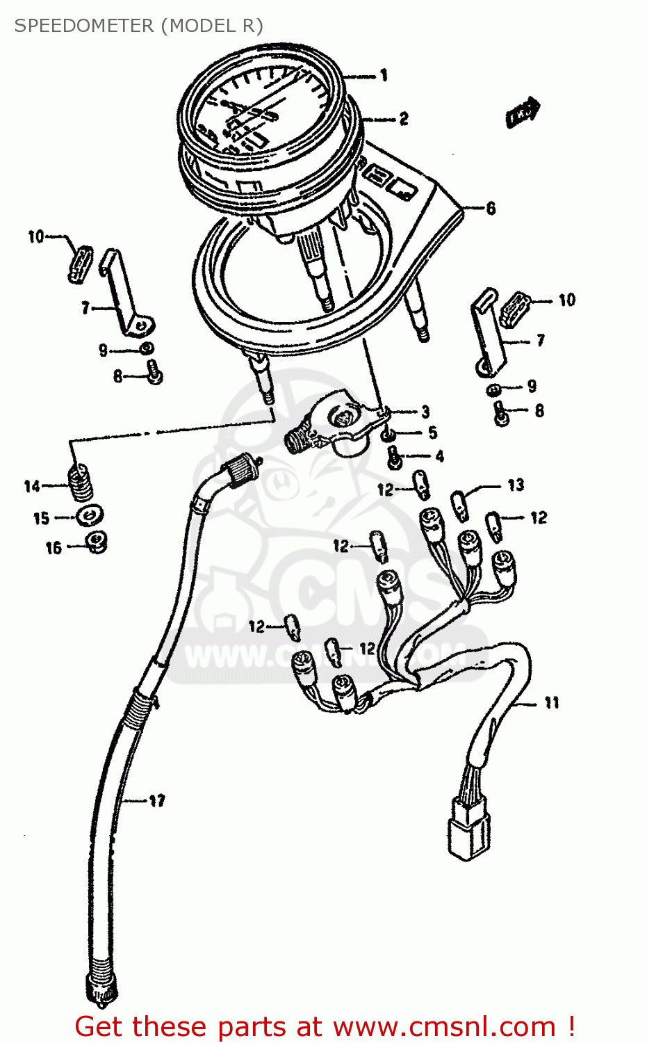 SPEEDOMETER (MODEL R) LS650P 1991 (M) (E01 E02 E04 E15 E16 E17 E18 E22 E25 E39 E53)