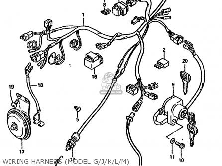 WIRING HARNESS (MODEL G/J/K/L/M) - LS650P 1991 (M) (E01 E02 E04 E15 E16 E17 E18 E22 E25 E39 E53)