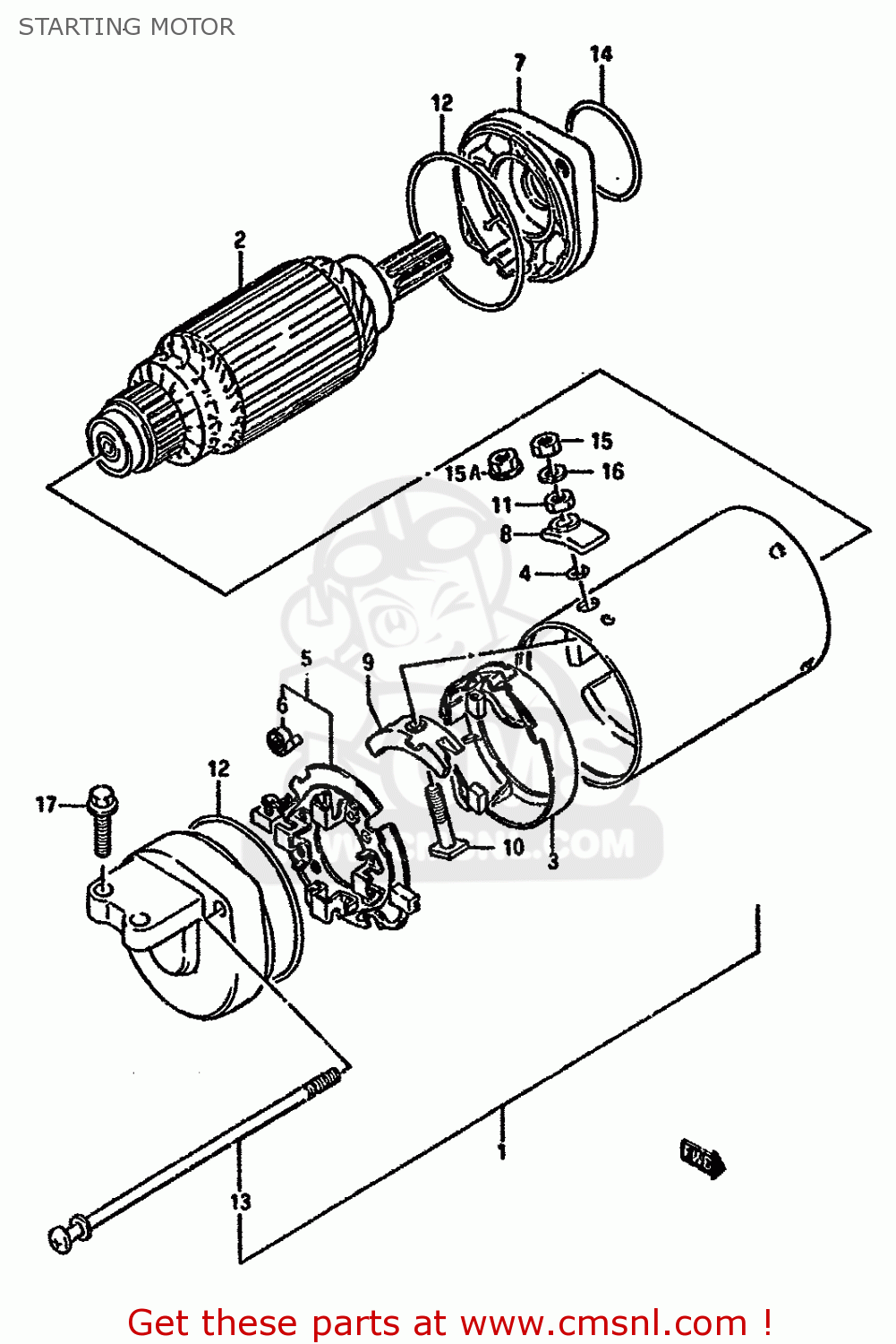 STARTING MOTOR LS650P 1994 (R) (E02 E04 E15 E18 E22 E25 E39 E53)