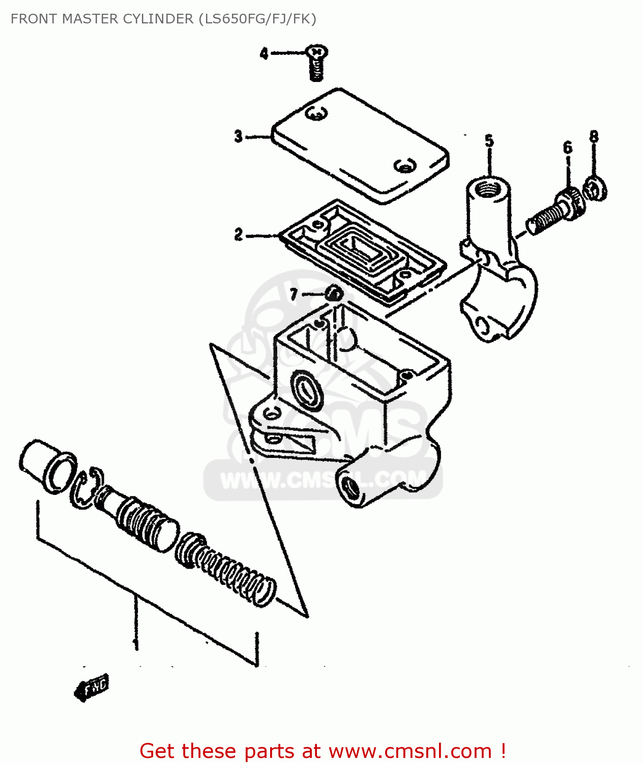 FRONT MASTER CYLINDER (LS650FG/FJ/FK) LS650P 1994 (R) (E02 E04 E15 E18 E22 E25 E39 E53)