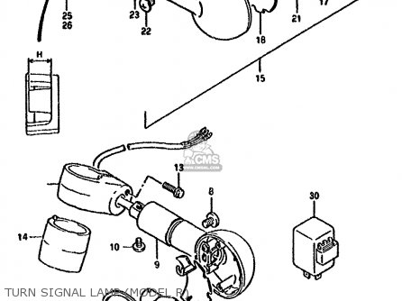 TURN SIGNAL LAMP (MODEL R) - LS650P 1994 (R) (E02 E04 E15 E18 E22 E25 E39 E53)