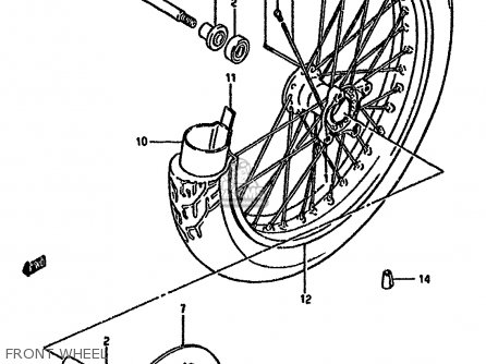 FRONT WHEEL - LS650P 1994 (R) (E02 E04 E15 E18 E22 E25 E39 E53)