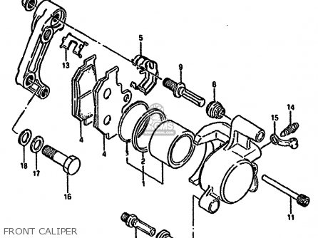 FRONT CALIPER - LS650P 1994 (R) (E02 E04 E15 E18 E22 E25 E39 E53)