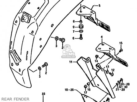 REAR FENDER - LS650P 1994 (R) (E02 E04 E15 E18 E22 E25 E39 E53)