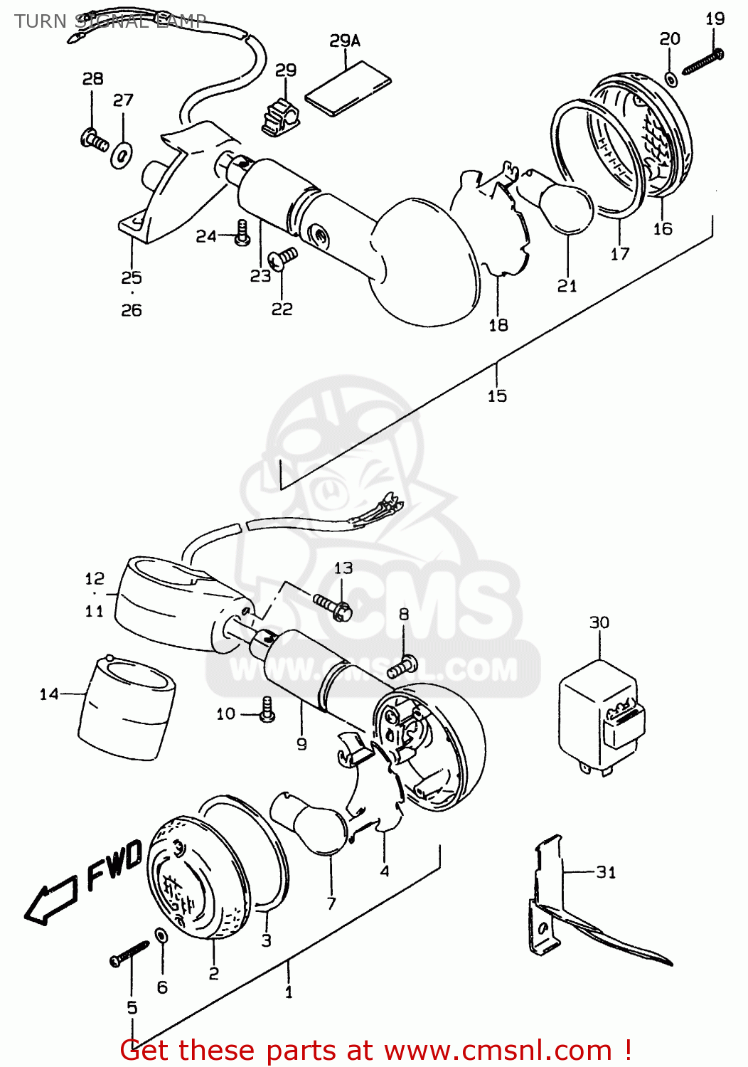 TURN SIGNAL LAMP LS650P 1996 (T) (E01)