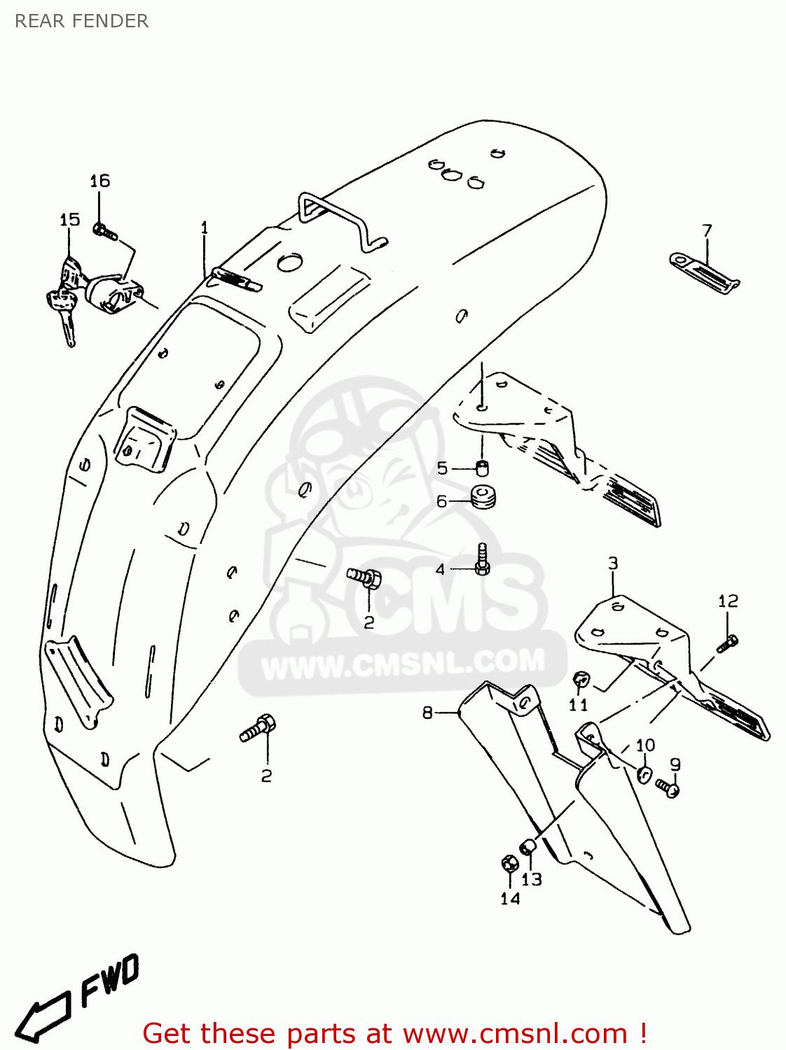 REAR FENDER LS650P 1996 (T) (E01)