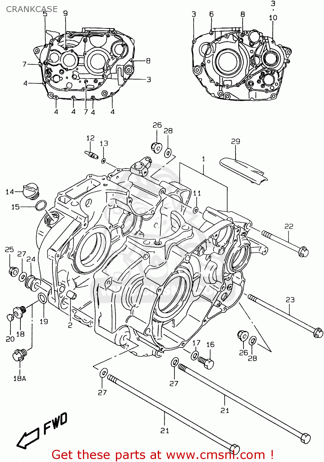 CRANKCASE LS650P 1996 (T) (E01)