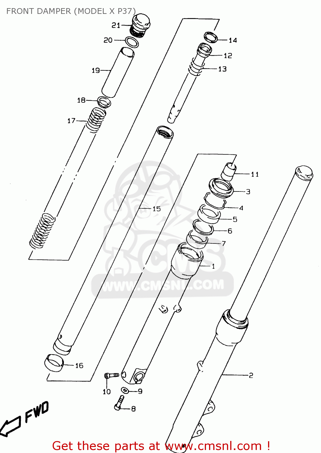 FRONT DAMPER (MODEL X P37) LS650P 1996 (T) (E01)