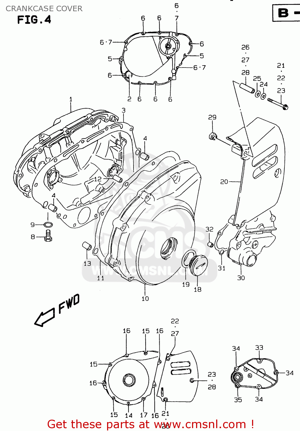CRANKCASE COVER LS650P 1996 (T) (E01)