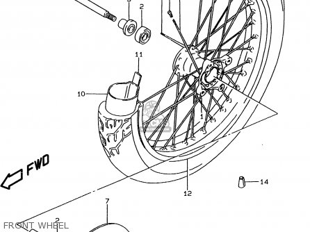 FRONT WHEEL - LS650P 1996 (T) (E01)