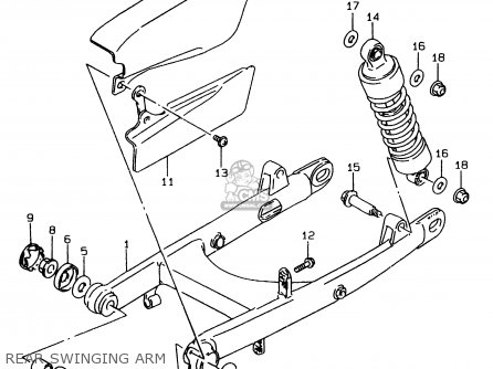 REAR SWINGING ARM - LS650P 1996 (T) (E01)