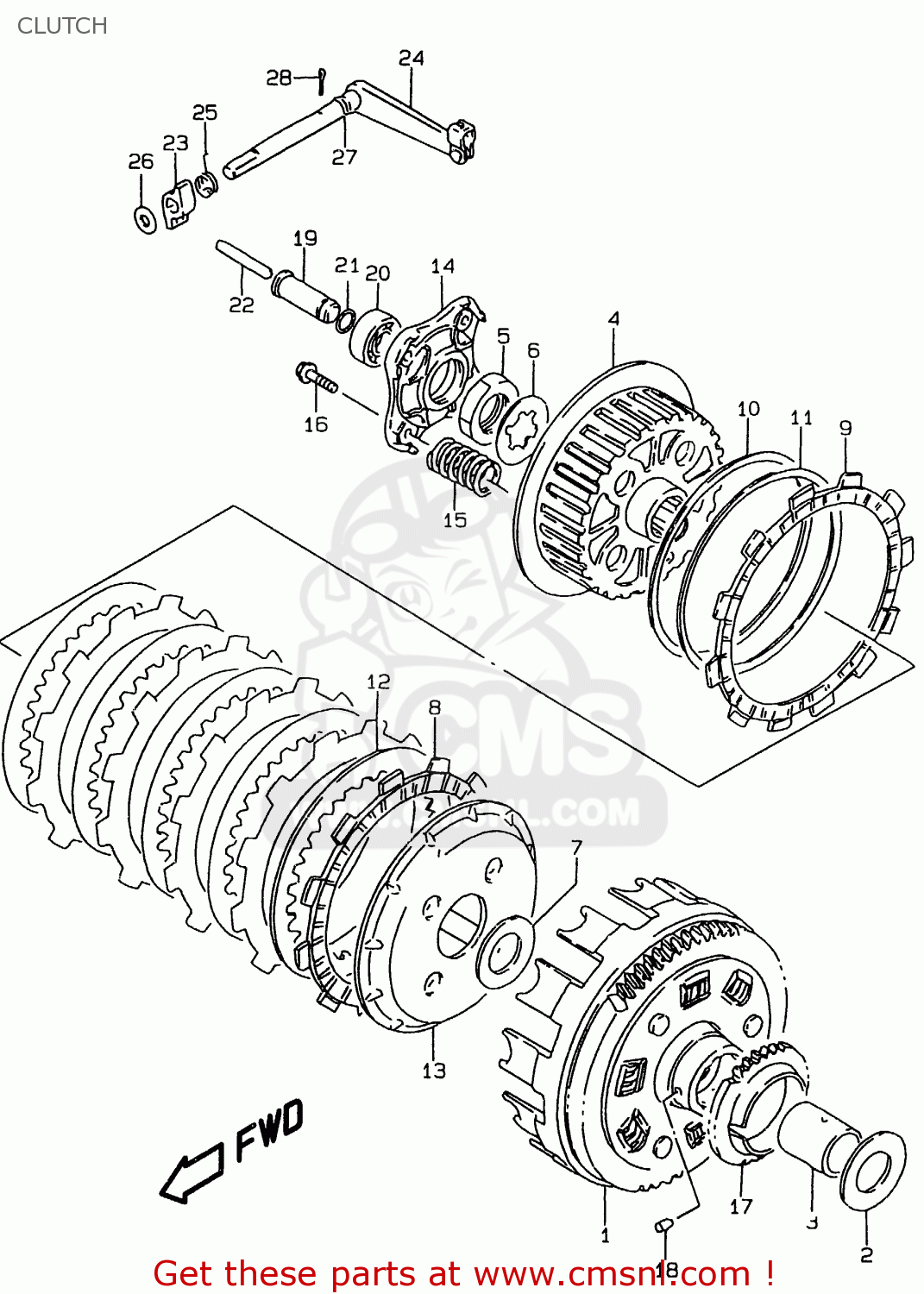 CLUTCH LS650P 1997 (V) (E02 E04 E17 E18 E22 E25 E53 / P37
