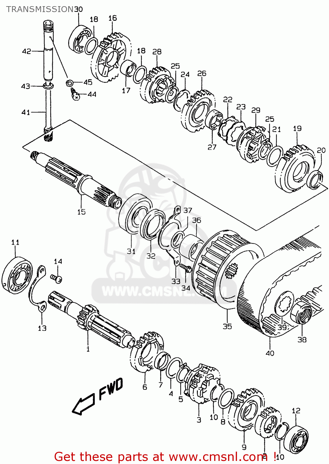 TRANSMISSION LS650P 1997 (V) (E02 E04 E17 E18 E22 E25 E53 / P37