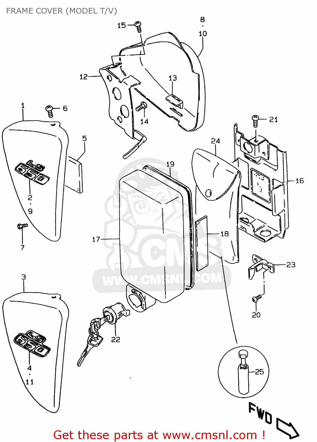 FRAME COVER (MODEL T/V) LS650P 1997 (V) (E02 E04 E17 E18 E22 E25 E53 / P37