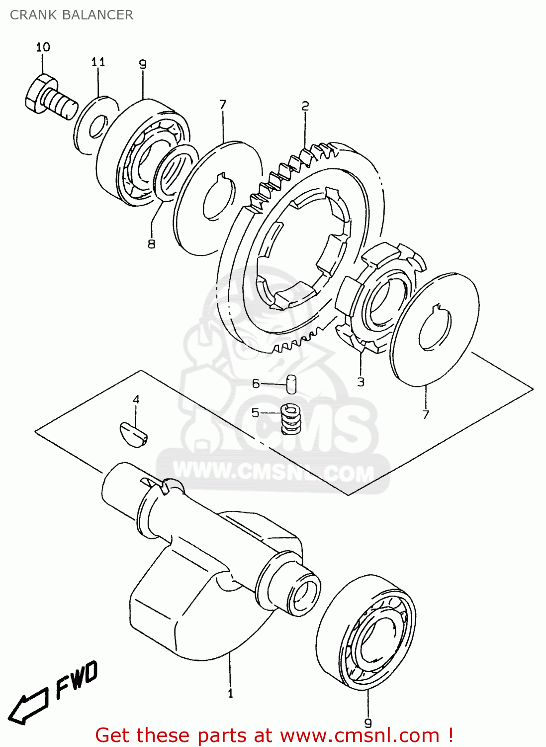 CRANK BALANCER LS650P 1997 (V) (E02 E04 E17 E18 E22 E25 E53 / P37