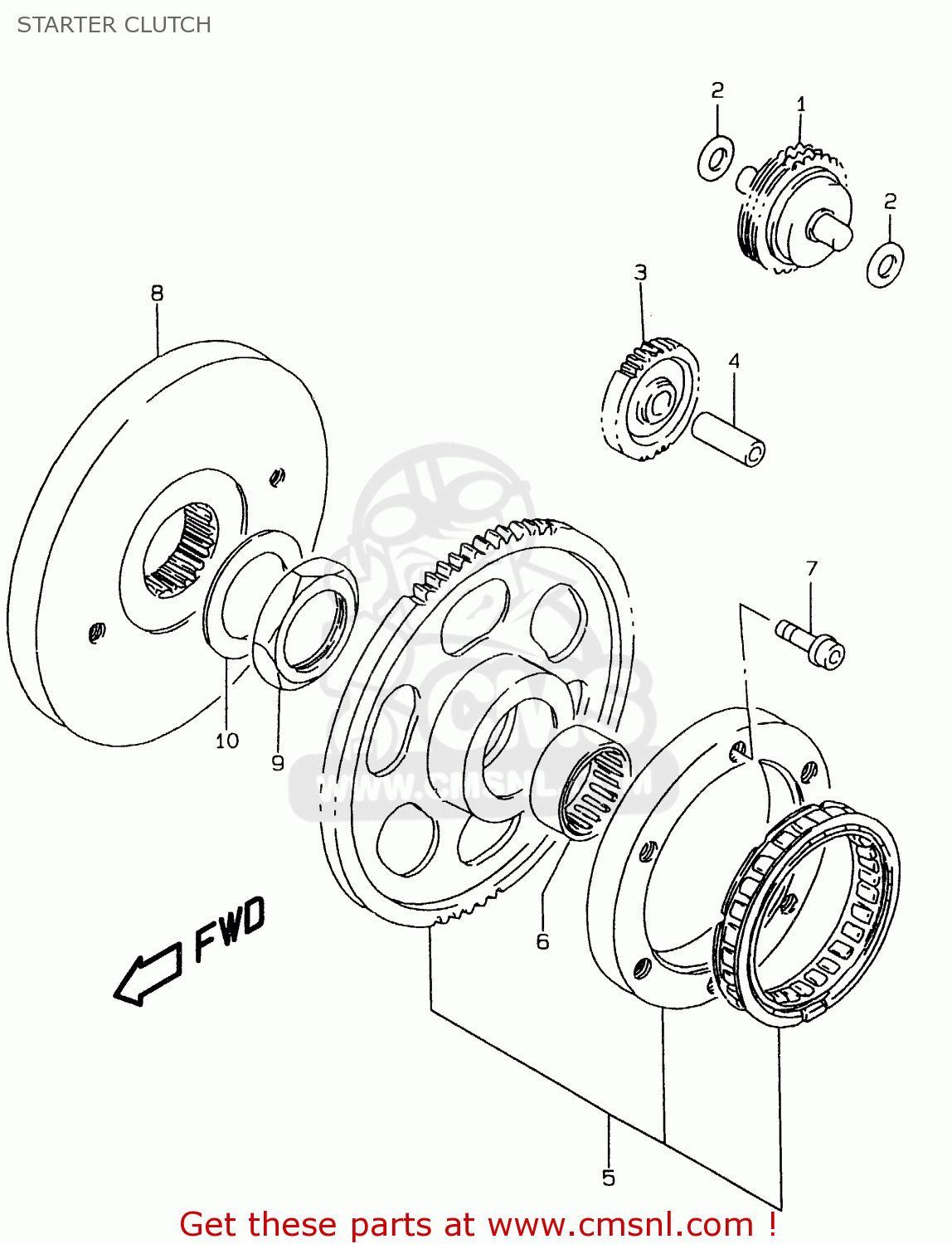 STARTER CLUTCH LS650P 1997 (V) (E02 E04 E17 E18 E22 E25 E53 / P37