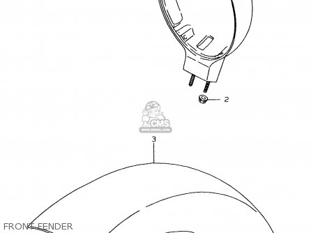 FRONT FENDER - LS650P 1997 (V) (E02 E04 E17 E18 E22 E25 E53 / P37