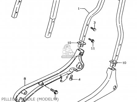 PILLION HANDLE (MODEL T) - LS650P 1997 (V) (E02 E04 E17 E18 E22 E25 E53 / P37