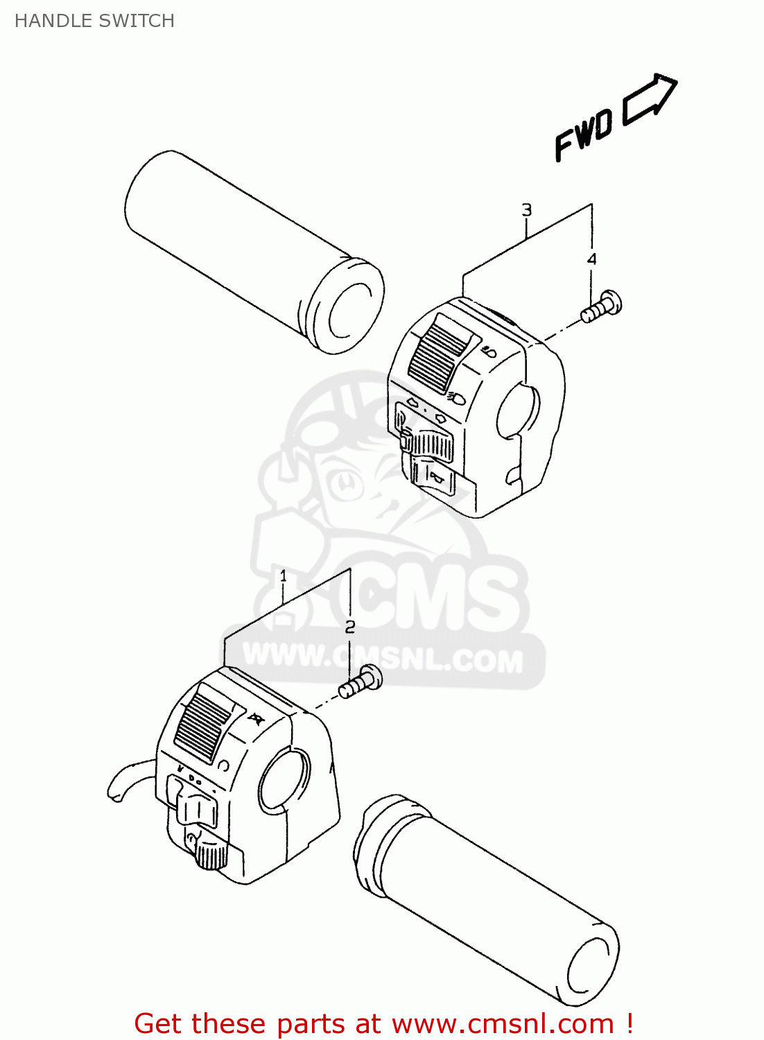 HANDLE SWITCH LS650P 1998 (W) (E02 E04 E17 E18 E22 E25 E53 / P37