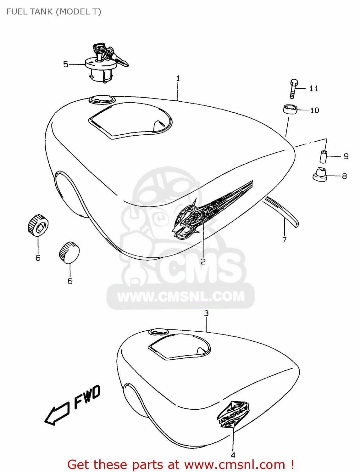 FUEL TANK (MODEL T) LS650P 1998 (W) (E02 E04 E17 E18 E22 E25 E53 / P37