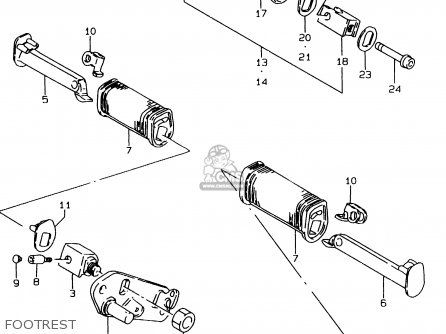 FOOTREST - LS650P 1998 (W) (E02 E04 E17 E18 E22 E25 E53 / P37