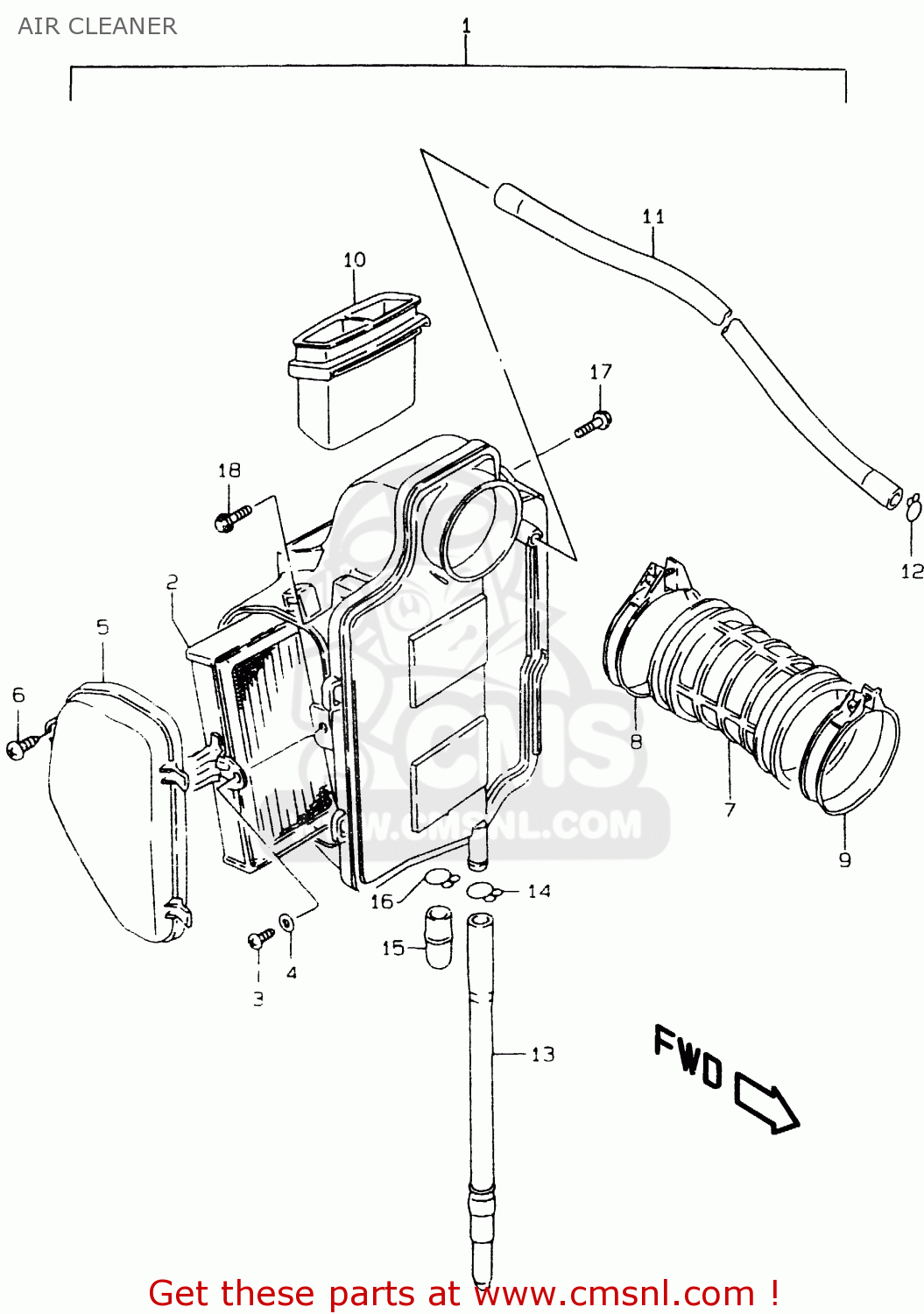 AIR CLEANER LS650P 1999 (X) (E02 E04 E17 E18 E22 E25 E53 / P37