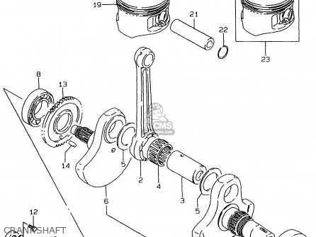 CRANKSHAFT - LS650P 1999 (X) (E02 E04 E17 E18 E22 E25 E53 / P37