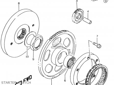 STARTER CLUTCH - LS650P 1999 (X) (E02 E04 E17 E18 E22 E25 E53 / P37