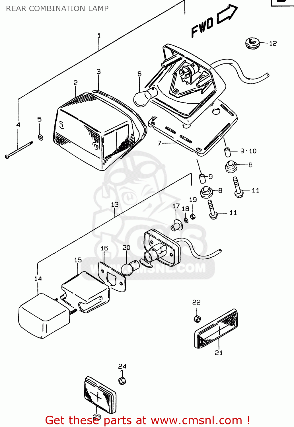 REAR COMBINATION LAMP LS650P 2000 (Y) (E01)