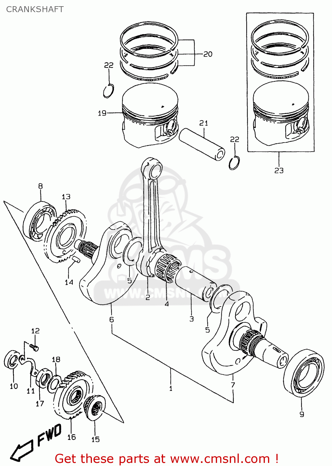 CRANKSHAFT LS650P 2000 (Y) (E01)