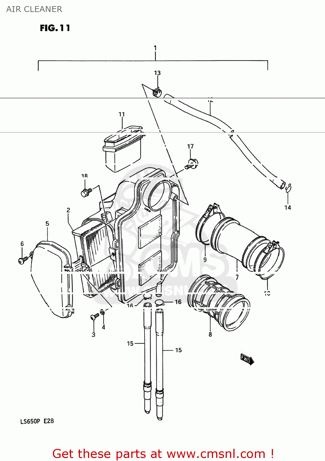 AIR CLEANER LS650P SAVAGE 1986 (G) USA (E03)