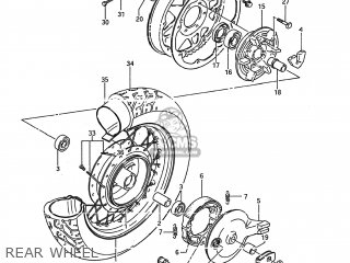 REAR WHEEL - LS650P SAVAGE 1986 (G) USA (E03)