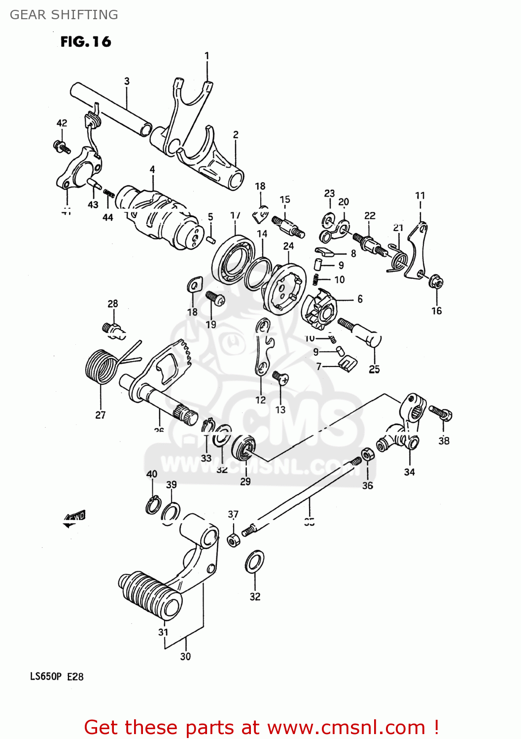 GEAR SHIFTING LS650P SAVAGE 1987 (H) USA (E03)