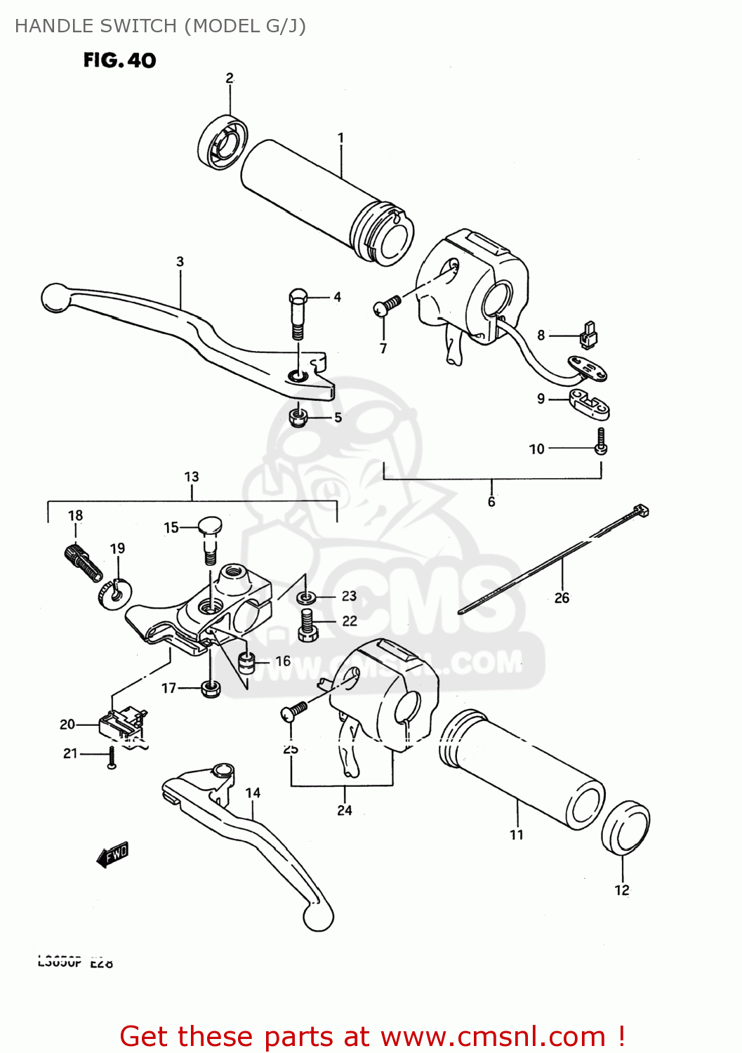 HANDLE SWITCH (MODEL G/J) LS650P SAVAGE 1988 (J) USA (E03)