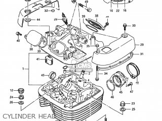 CYLINDER HEAD - LS650P SAVAGE 1988 (J) USA (E03)