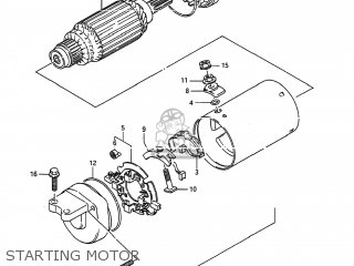 STARTING MOTOR - LS650P SAVAGE 1988 (J) USA (E03)