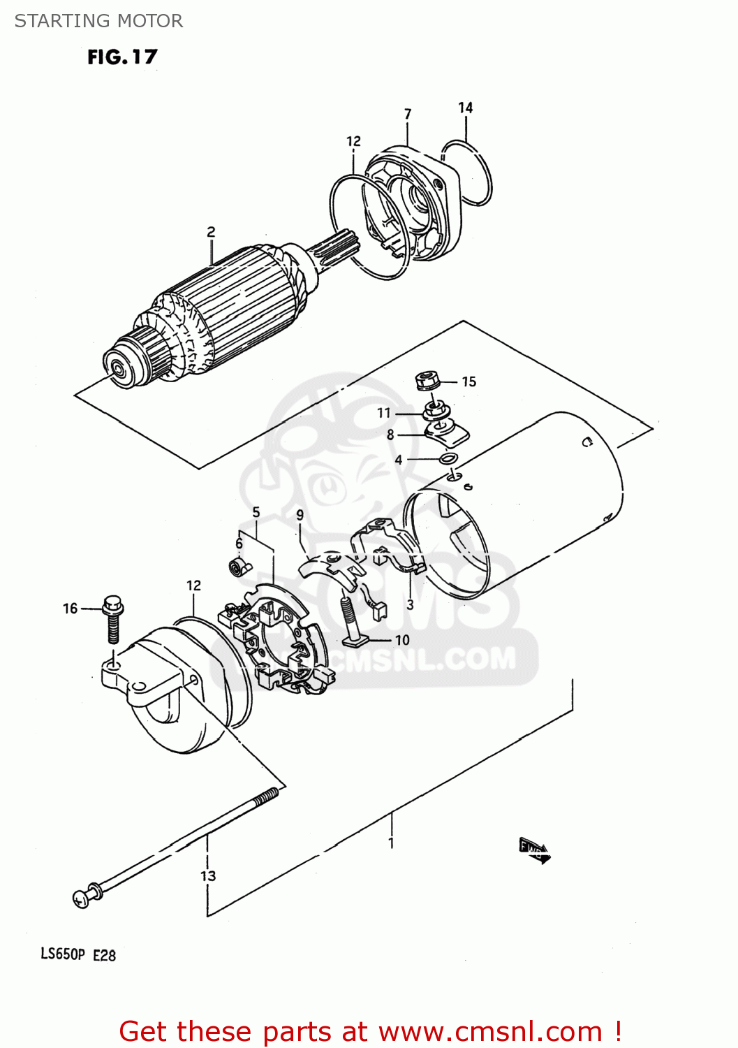 STARTING MOTOR LS650P SAVAGE 1995 (S) USA (E03)